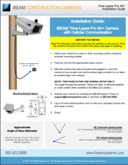 Time-Lapse Pro 4K+ contruction camera installation guide