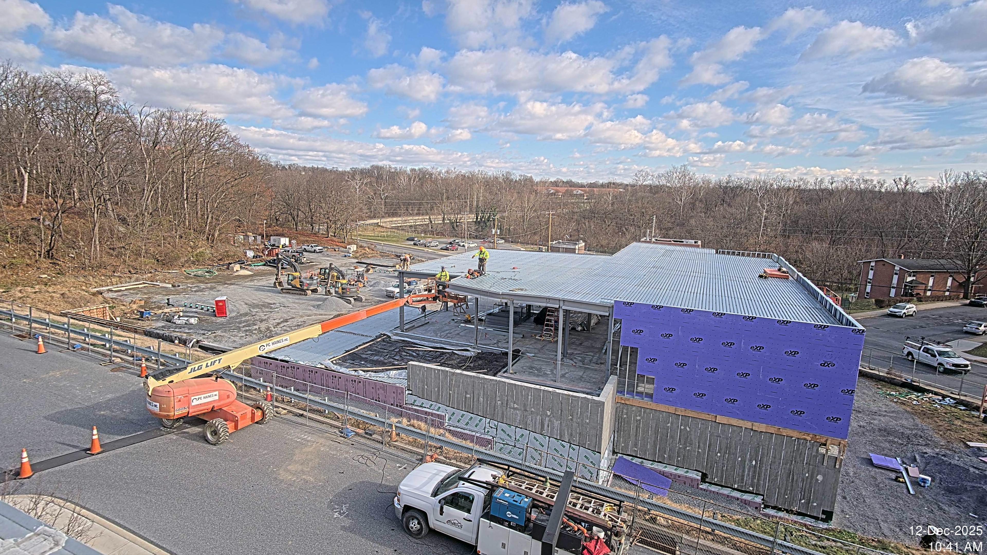 Demolition time lapse on college campus