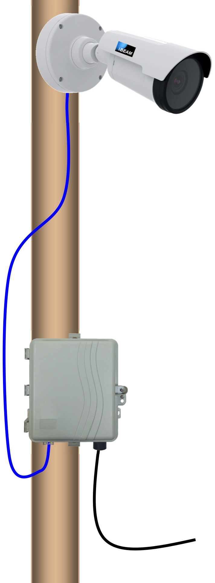 iBEAM Fixed 4K camera and communication box mounted on a pole